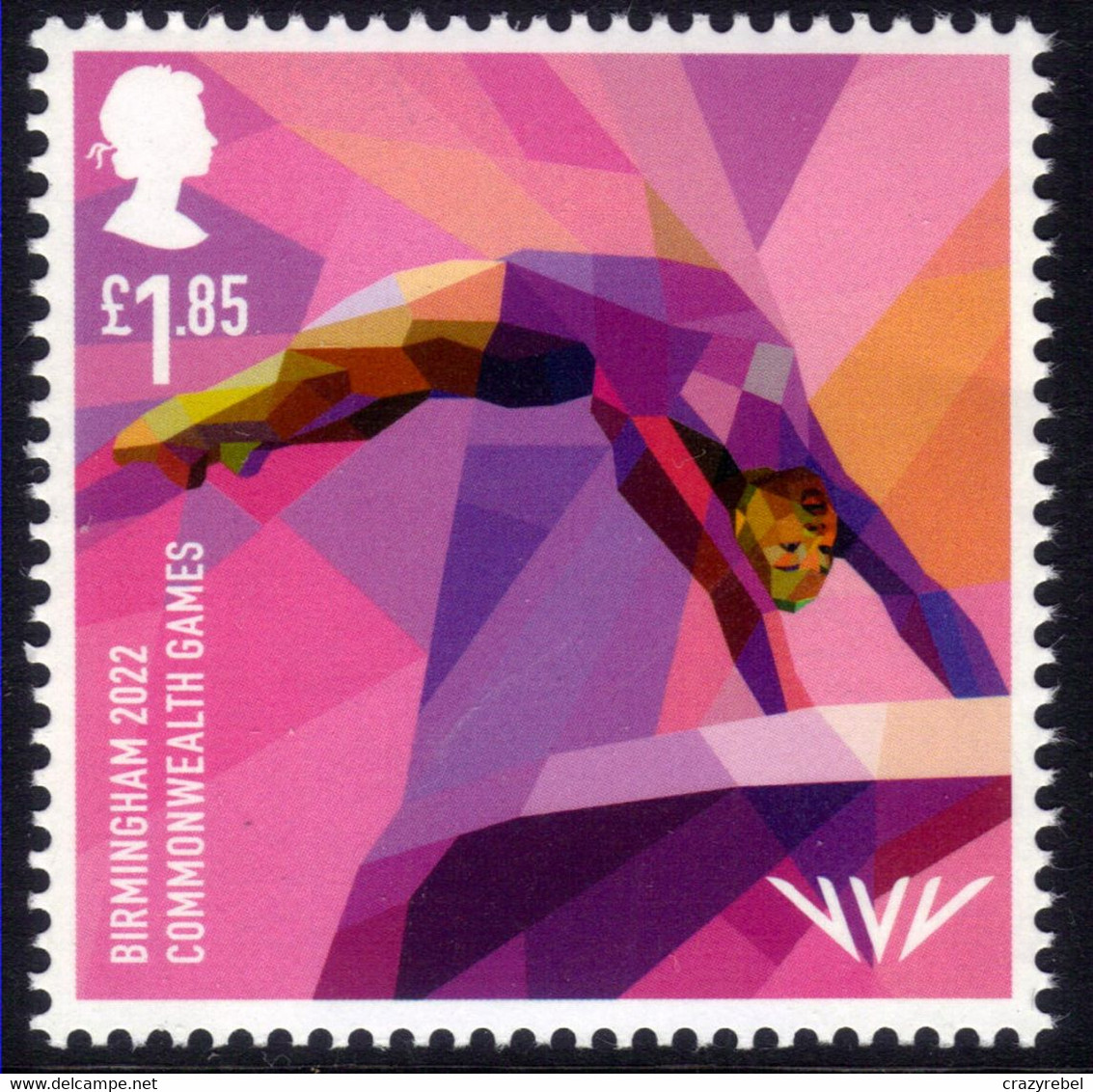 GB 2022 QE2 £1.85 Commonwealth Games Birmingham Gymnastics Umm ( F254 ) - Unused Stamps