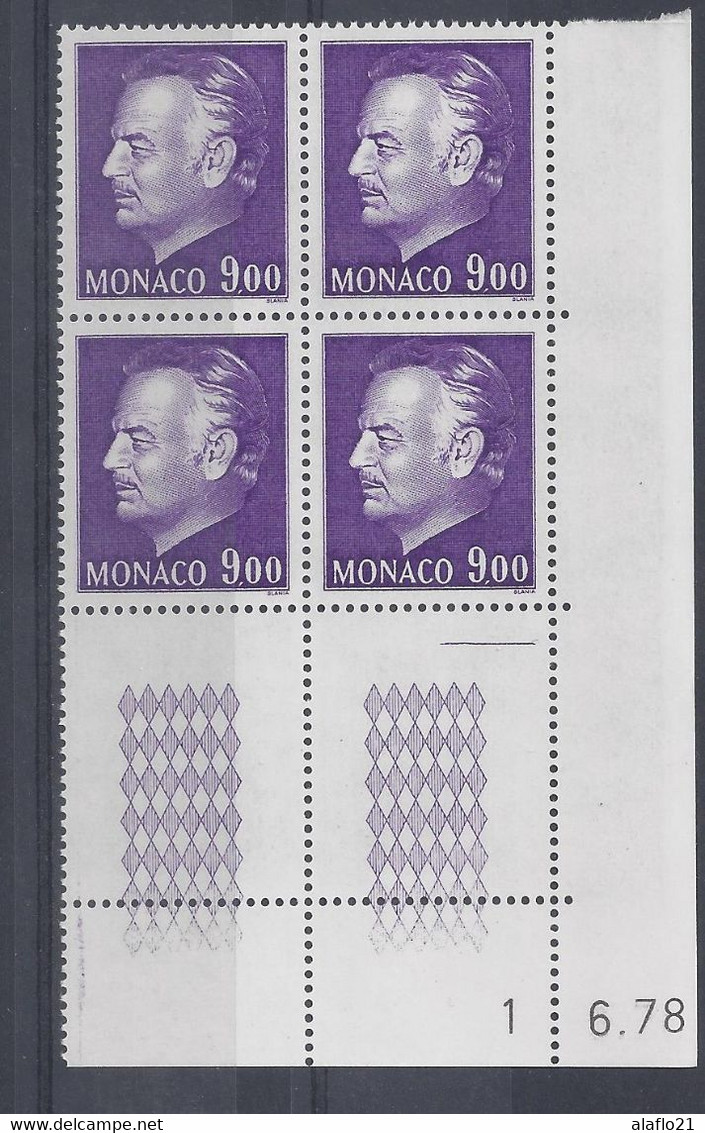 MONACO - N° 1146 - PRINCE RAINIER - Bloc De 4 COIN DATE - NEUF SANS CHARNIERE - 1/6/78 - Neufs