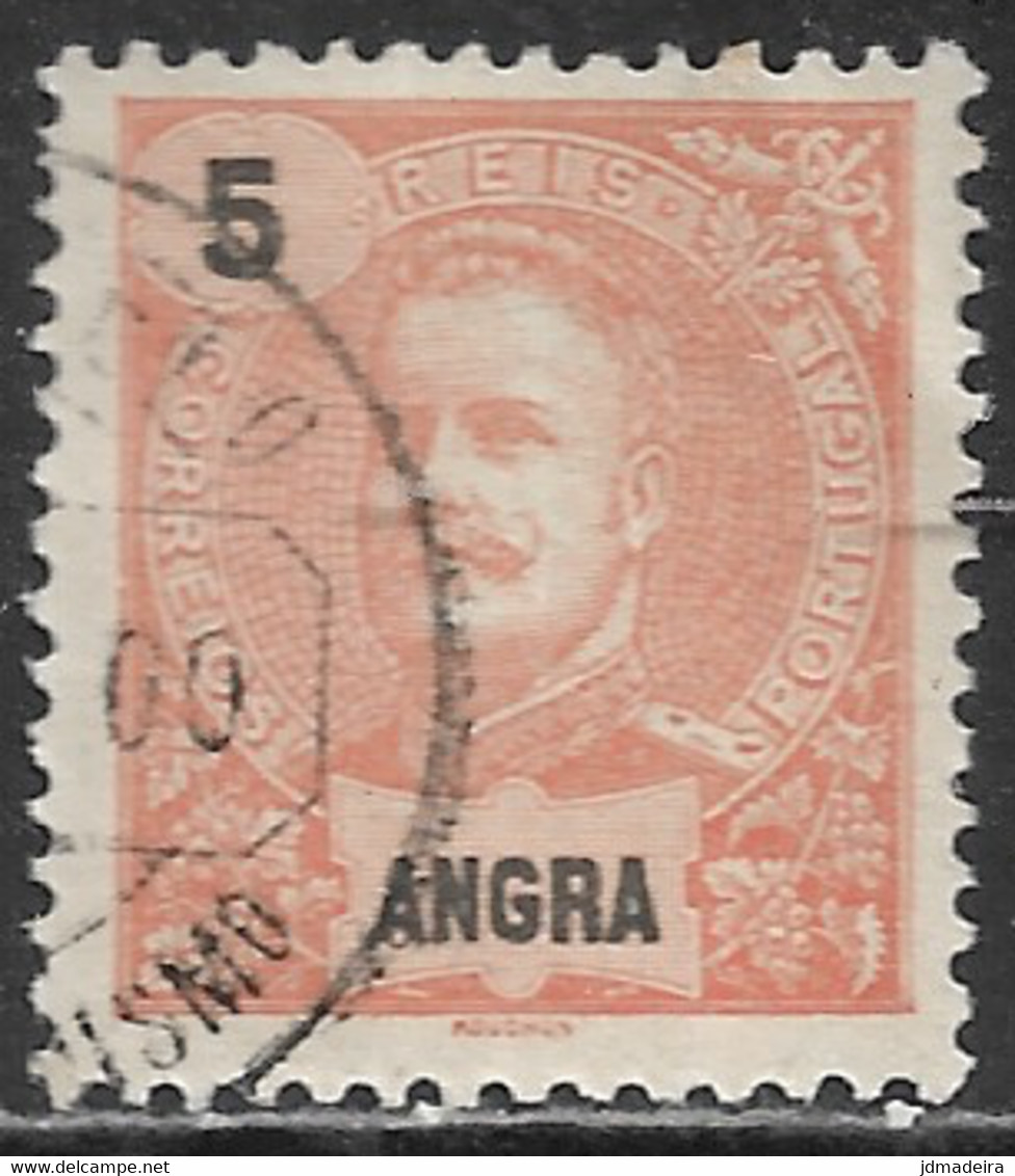 Angra – 1897 King Carlos 5 Réis Used Stamp - Angra