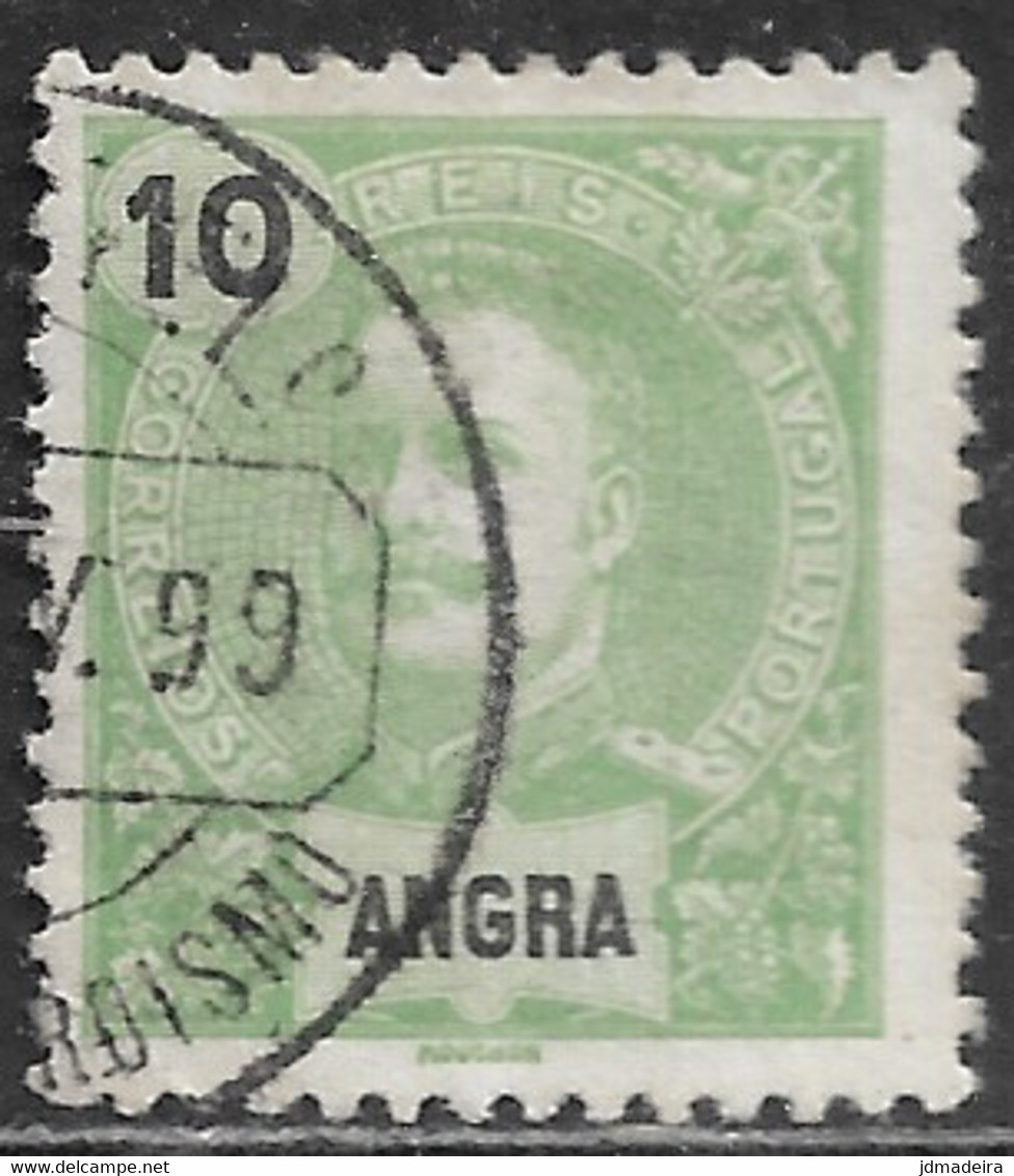 Angra – 1897 King Carlos 10 Réis Used Stamp - Angra