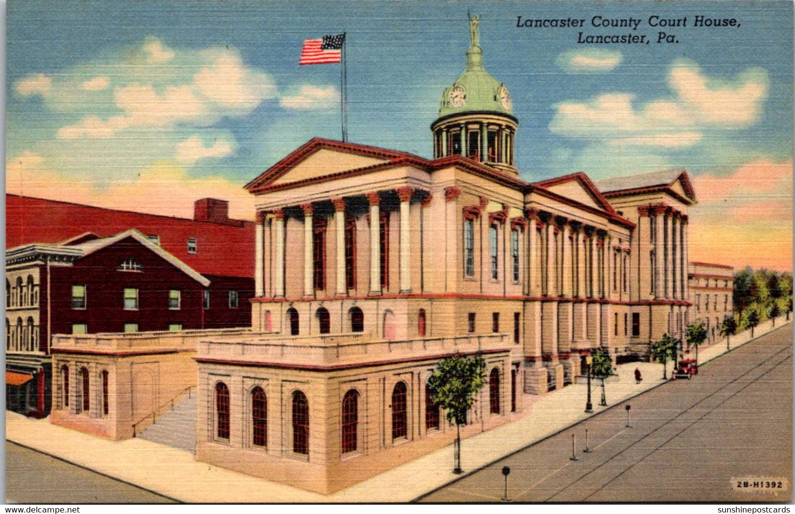 Pennsylvania Lancaster The Lancaster County Court House Curteich - Lancaster