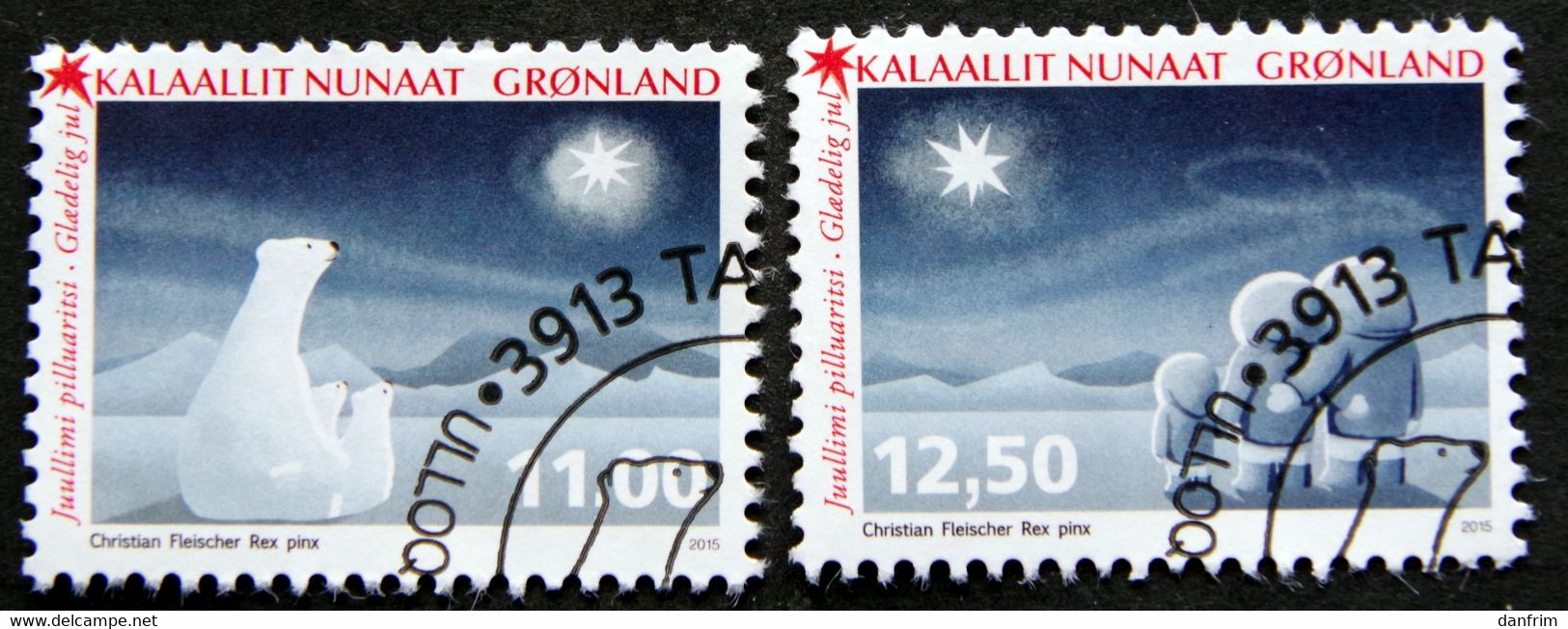 GREENLAND 2015  CHRISTMAS Minr.709-10 ( Lot E 1976) - Gebruikt