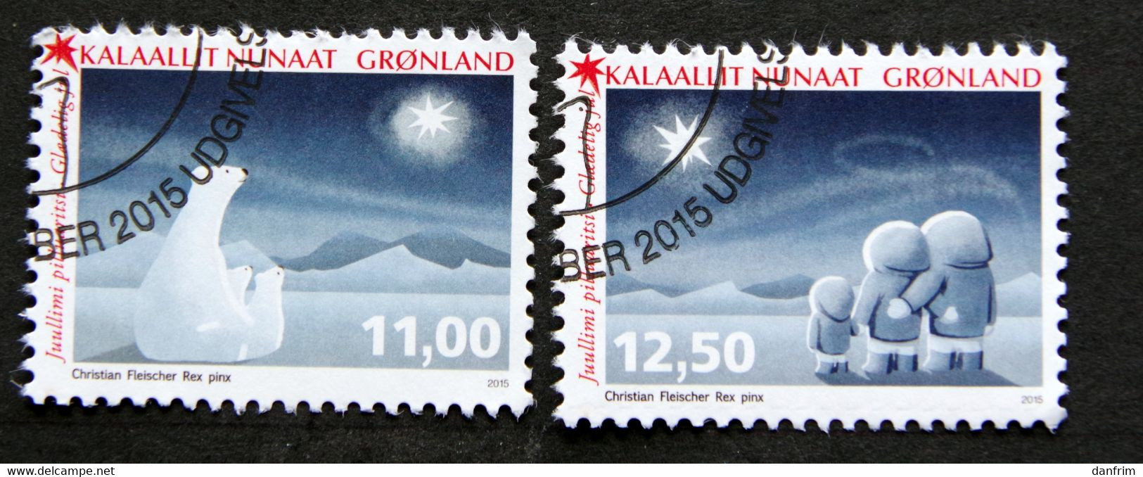 GREENLAND 2015  CHRISTMAS Minr.709-10 ( Lot E 2015) - Usati