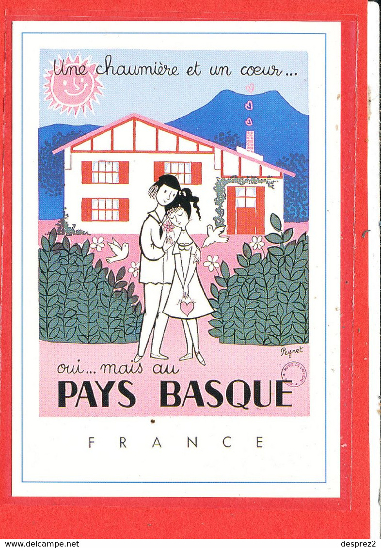 Affiche PAYS BASQUE   * Illustrateur PEYNET *  Cp Animée         Format 15 Cm X 10.5 Cm - Peynet