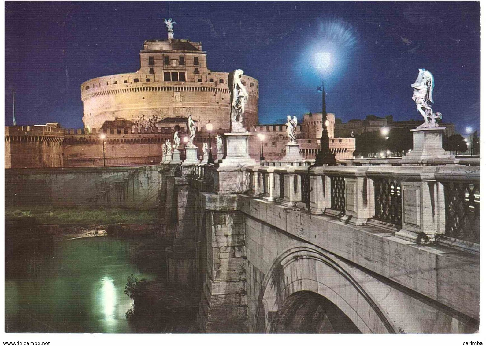 £500 ESPOSIZIONE MONDIALE FILATELIA ROMA CARTOLINA CASTEL S.ANGELO ROMA - 1981-90: Storia Postale