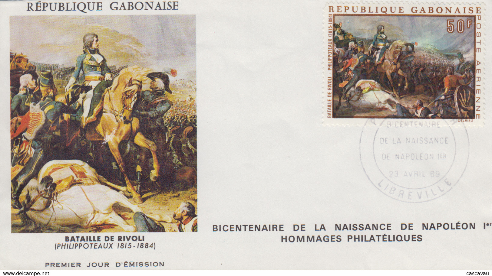 Enveloppe   FDC   1er   Jour    GABON    Bicentenaire   Naissance   De   NAPOLEON    1969 - Napoléon