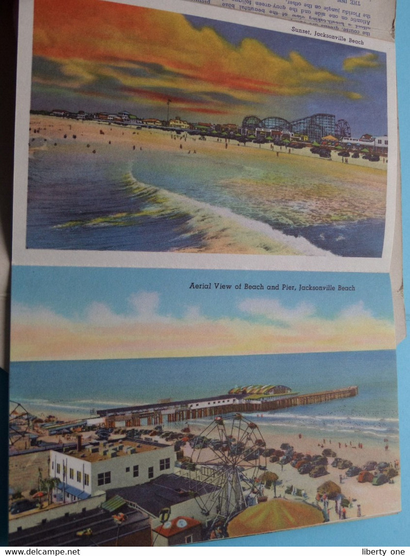 JACKSONVILLE BEACH, Fla ( see / voir Scans for detail ) Curt Teich ( Souvenir Folder > with Views ) !