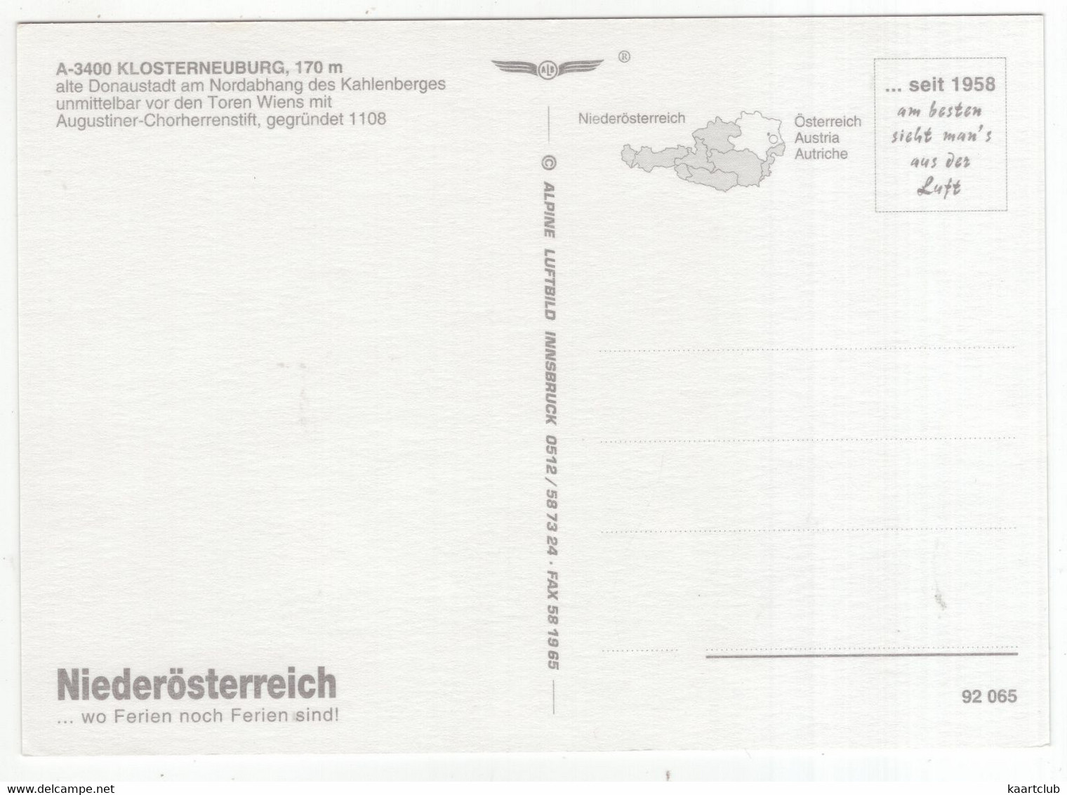 Klosterneuburg, 170 M - Augustiner-Chorherrenstift, 1108 -  (Österreich/Austria) - Klosterneuburg