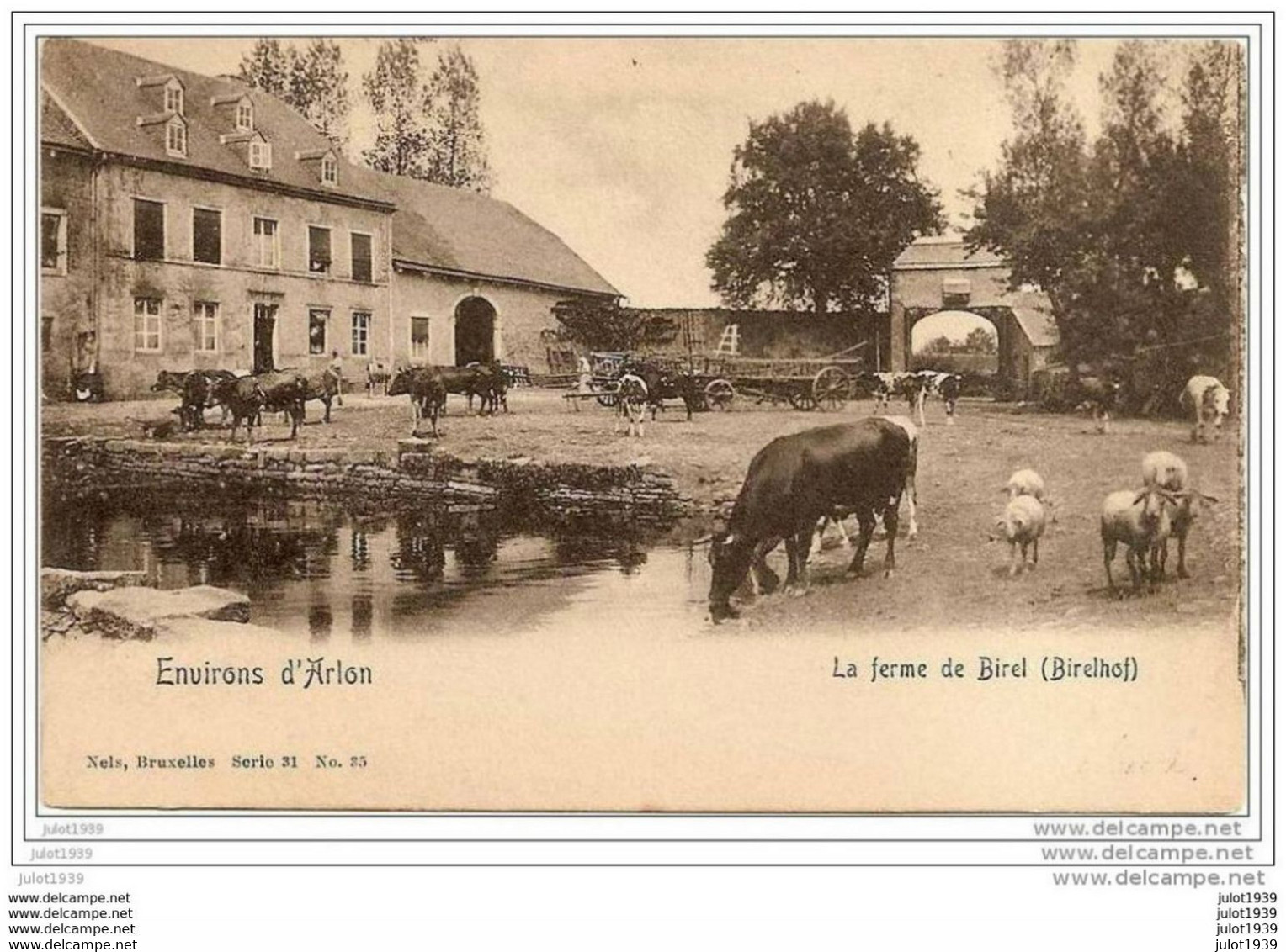 ARLON ..-- FERME De BIREL ..-- Nels 31 , N° 35 . 1904 Vers SCHAERBEEK ( Melle Yvonne LAMBERT ) . Voir Verso . - Aarlen