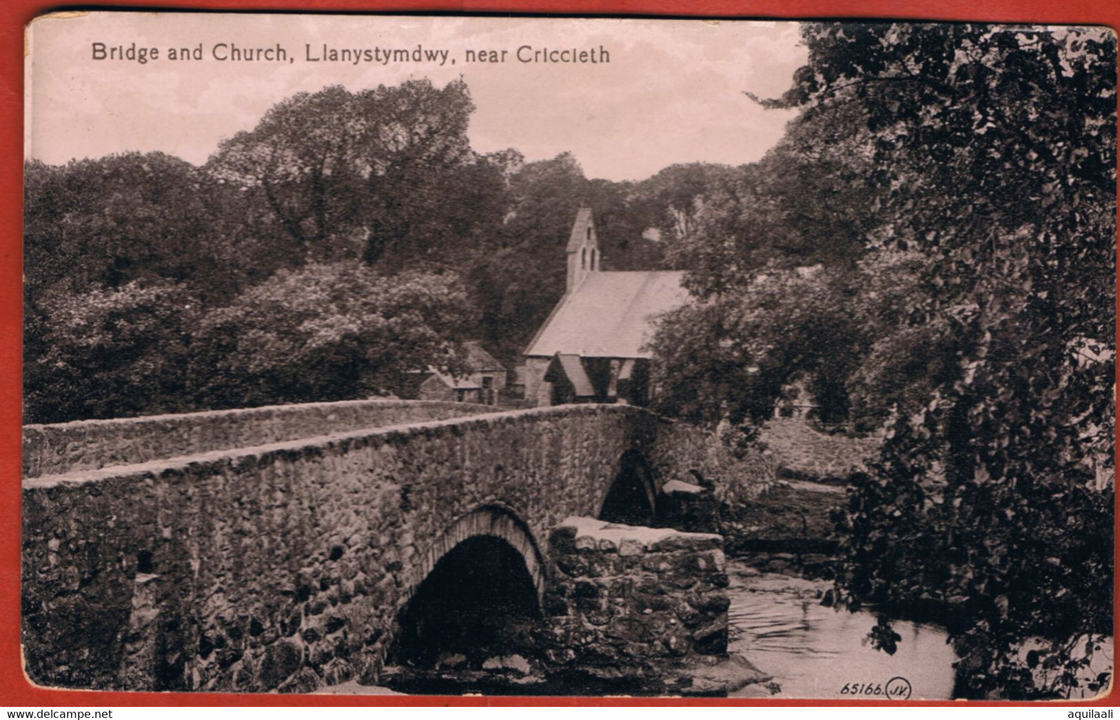 Great Britain. Cartolina B/n Non Circolata. Llanystymdwy, Bridge And Church - Merionethshire