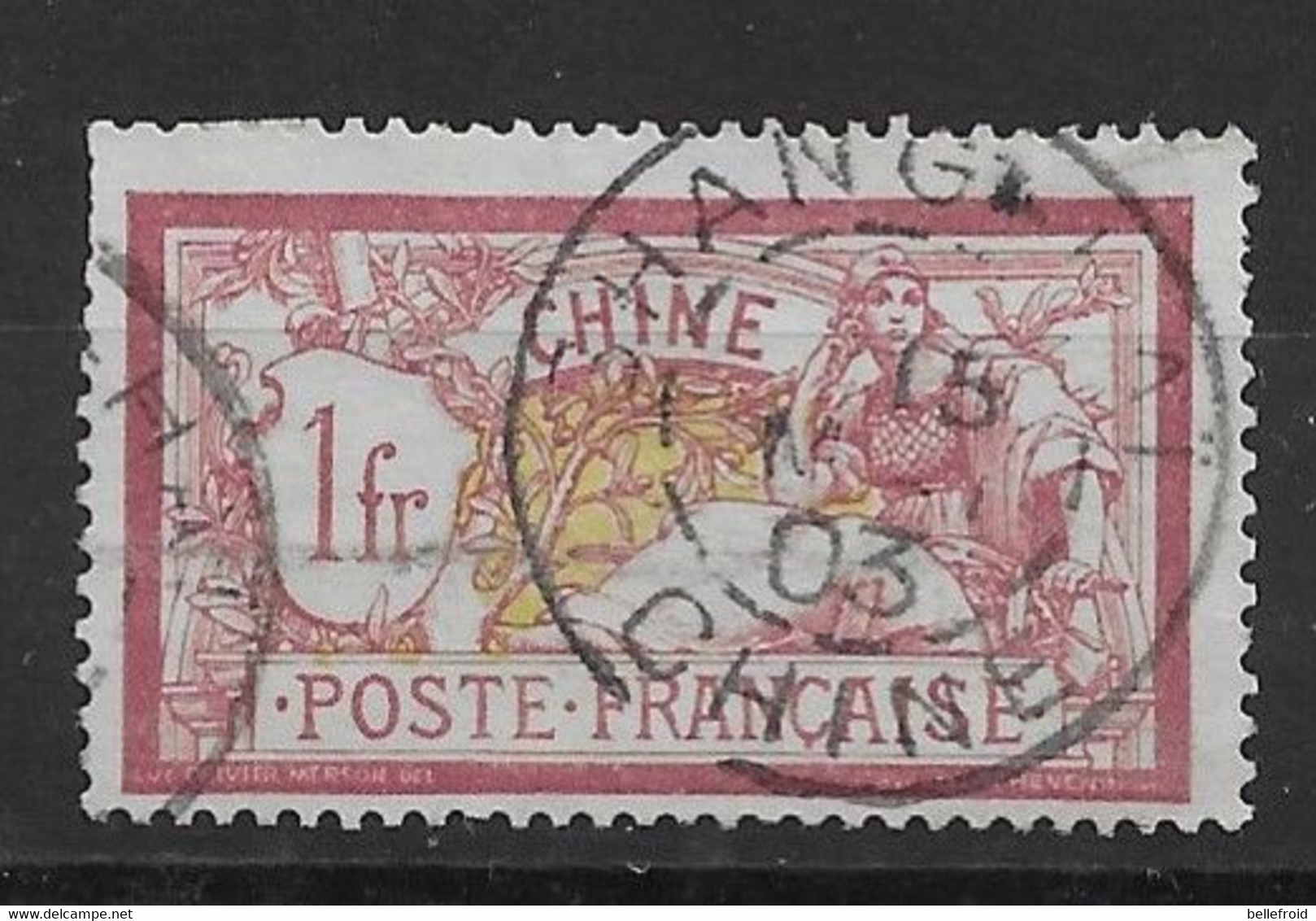 1902 FRANCE OFFICES IN CHINA 1 FRANC USED  Y&T N°31 Cv 23 € #2 - Altri & Non Classificati