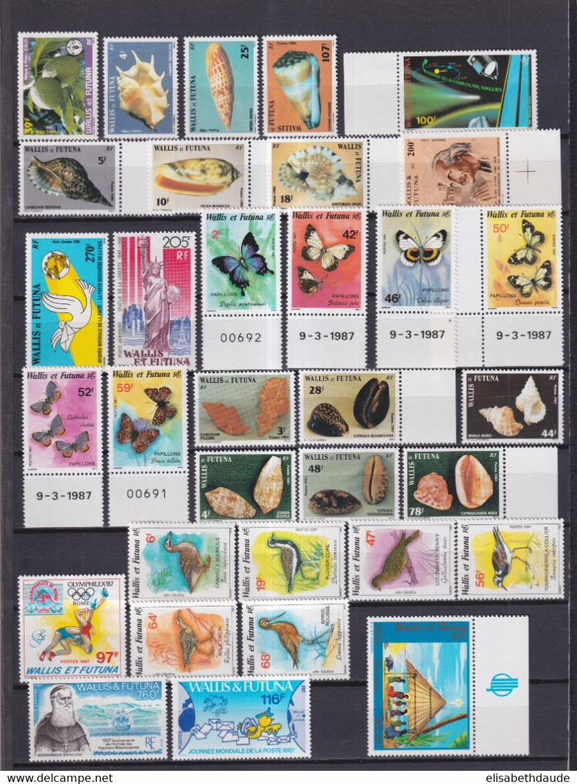 WALLIS ET FUTUNA - 1985/89 - COLLECTION 4 PAGES ! ** MNH - COTE = 257 EUR - Unused Stamps