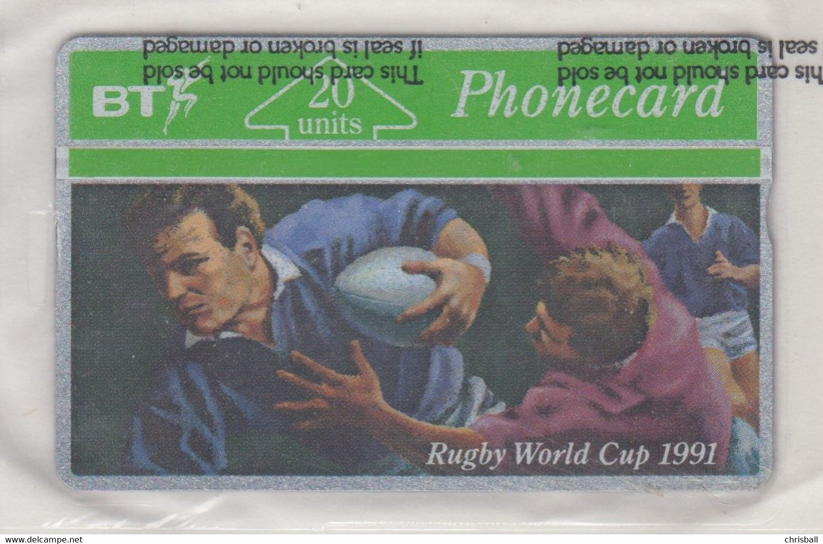 BT Rugby World Cup Phonecard - Mint Wrapped - BT Emissioni Commemorative