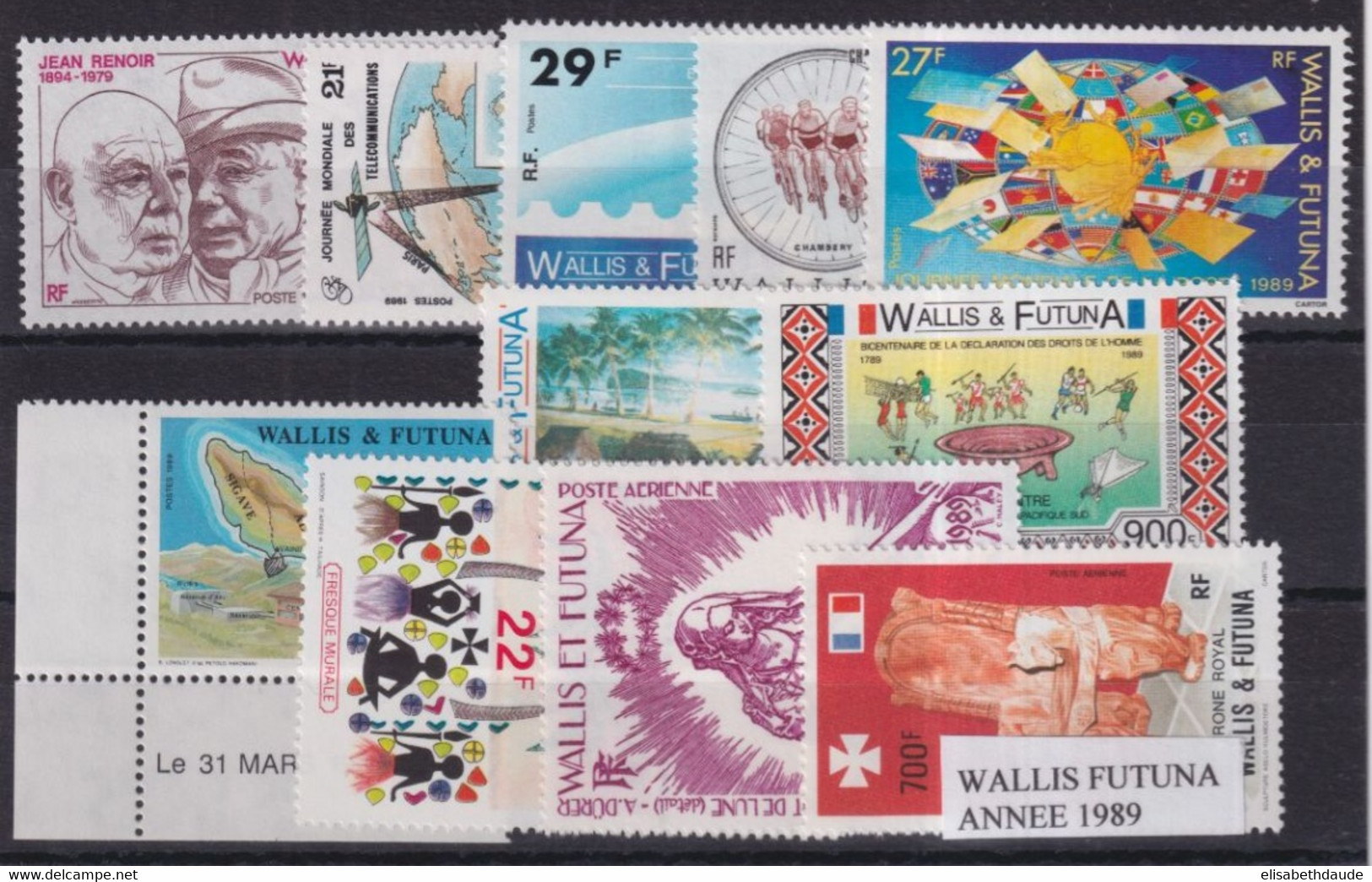 WALLIS - ANNEE 1989 AVEC POSTE AERIENNE COMPLETE ! ** MNH- COTE = 76 EUR. - Années Complètes