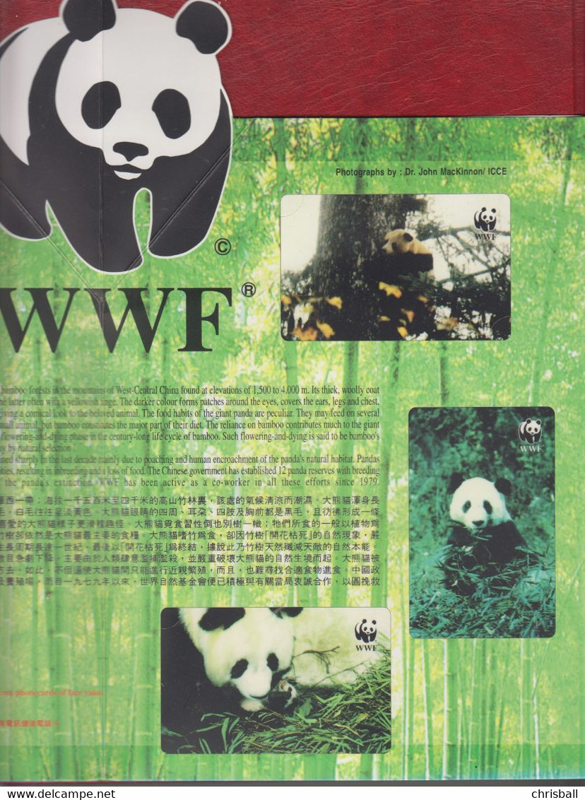 Hong Kong Set Of 3, WWF Giant Panda Mint In Folder - Hong Kong