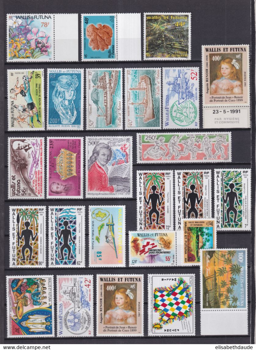 WALLIS ET FUTUNA - 1990/1992 - COLLECTION 2 PAGES ! ** MNH - COTE = 173.8 EUR - Unused Stamps