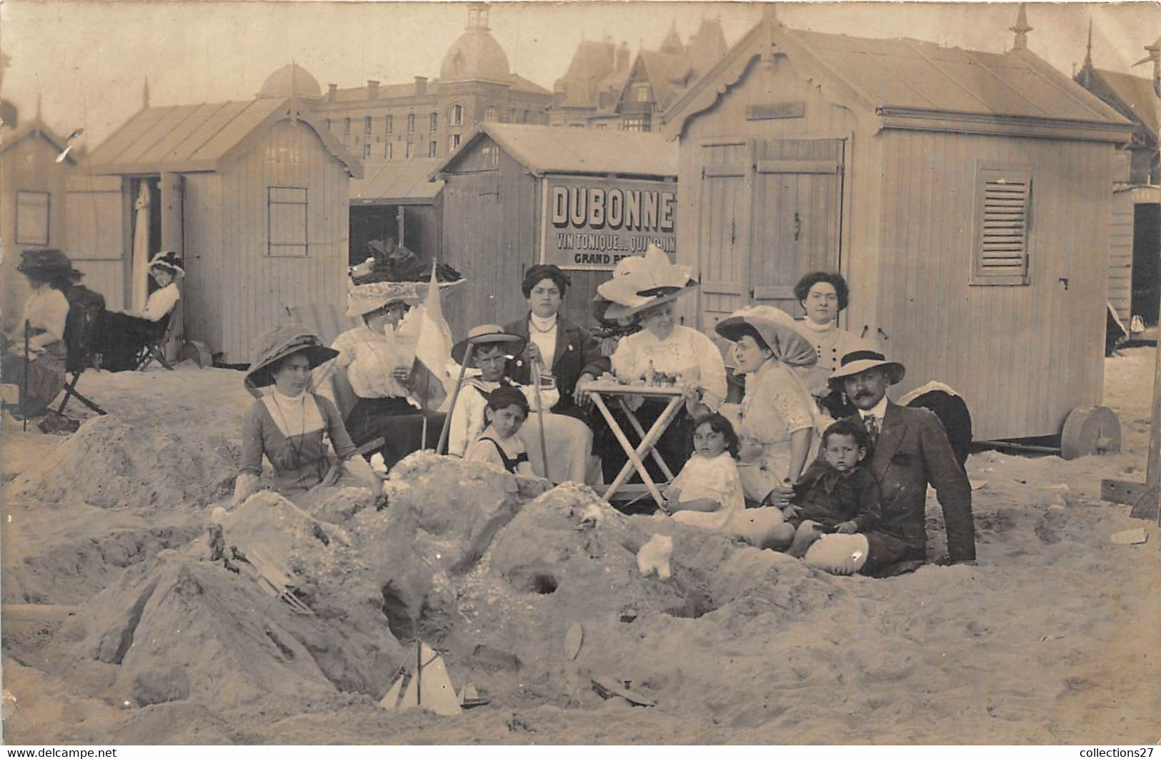 62-BERCK-PLAGE - CARTE-PHOTO- SUR LA PLAGE DEVANT L'HÔTEL CONTIMENTAL - Berck