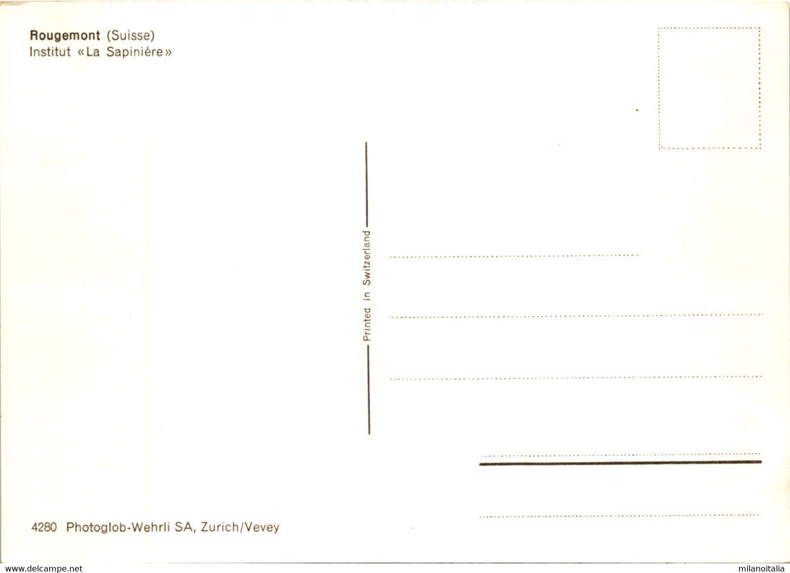 Rougemont - Institut "La Sapiniere" (4280) - Rougemont