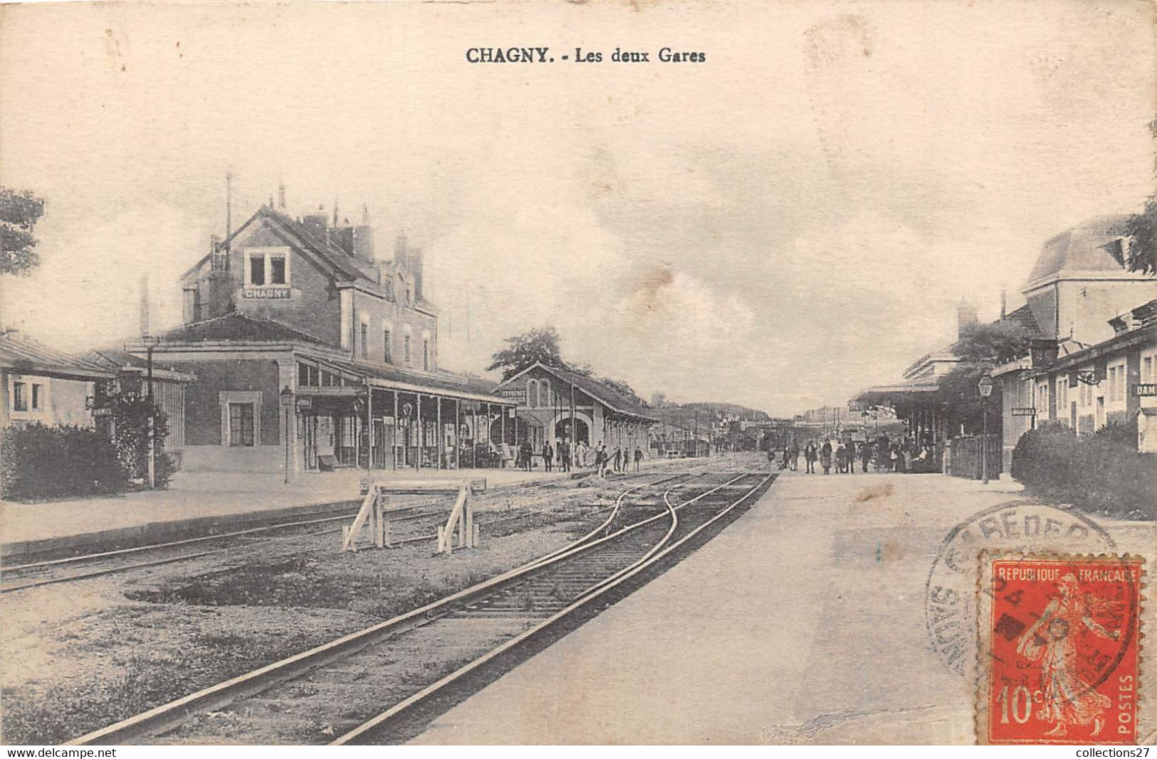 71-CHAGNY- LES DEUX GARE - Chagny