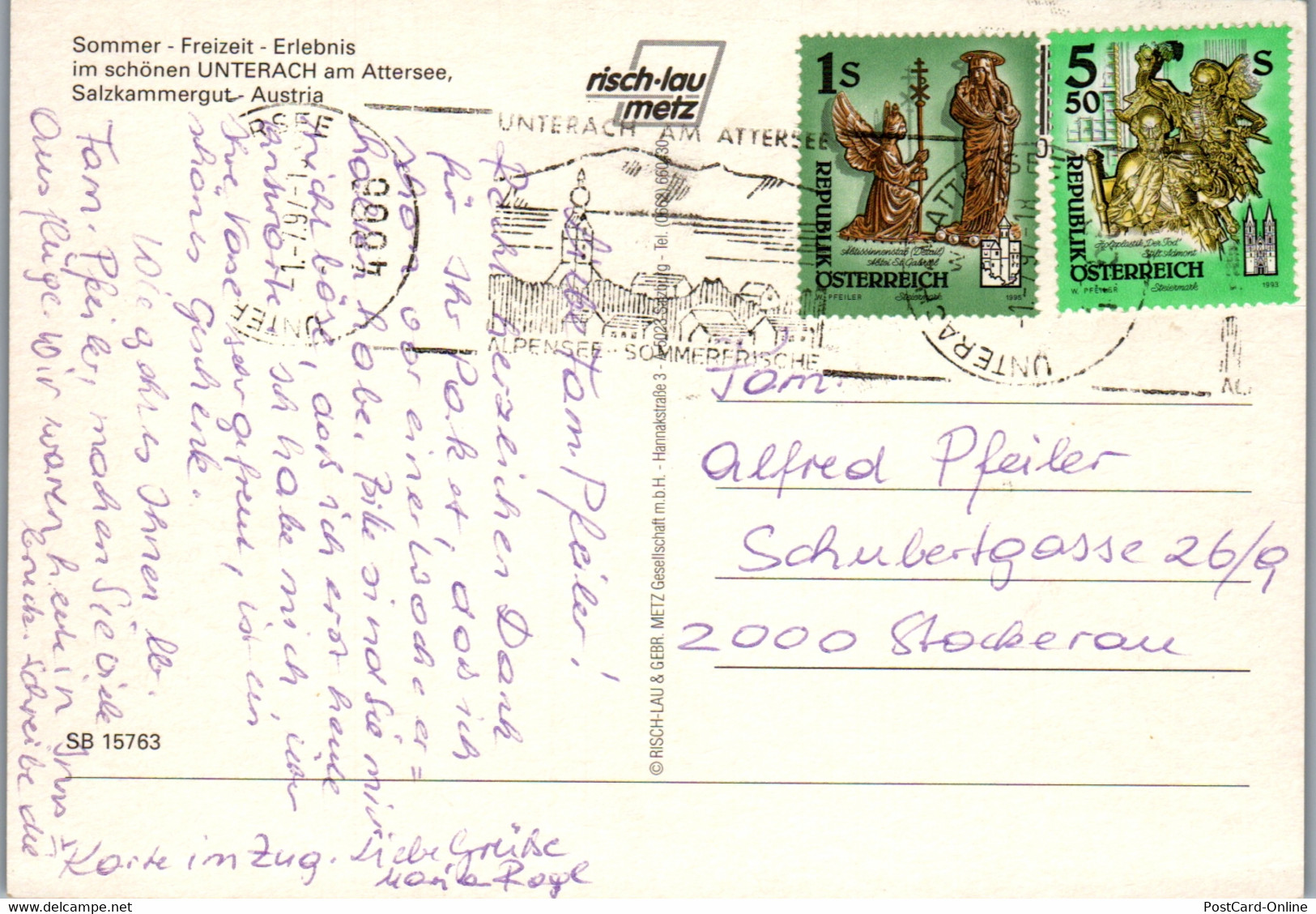 36738 - Oberösterreich - Unterach Am Attersee - Gelaufen 1997 - Attersee-Orte