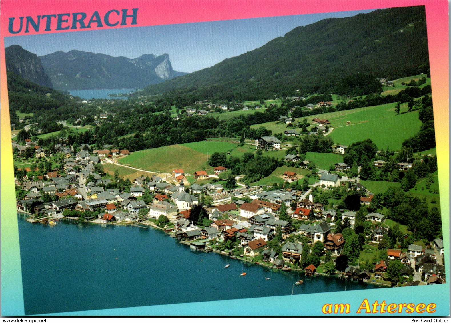 36743 - Oberösterreich - Unterach Am Attersee Mit Mondsee Und Drachenwand - Nicht Gelaufen - Attersee-Orte