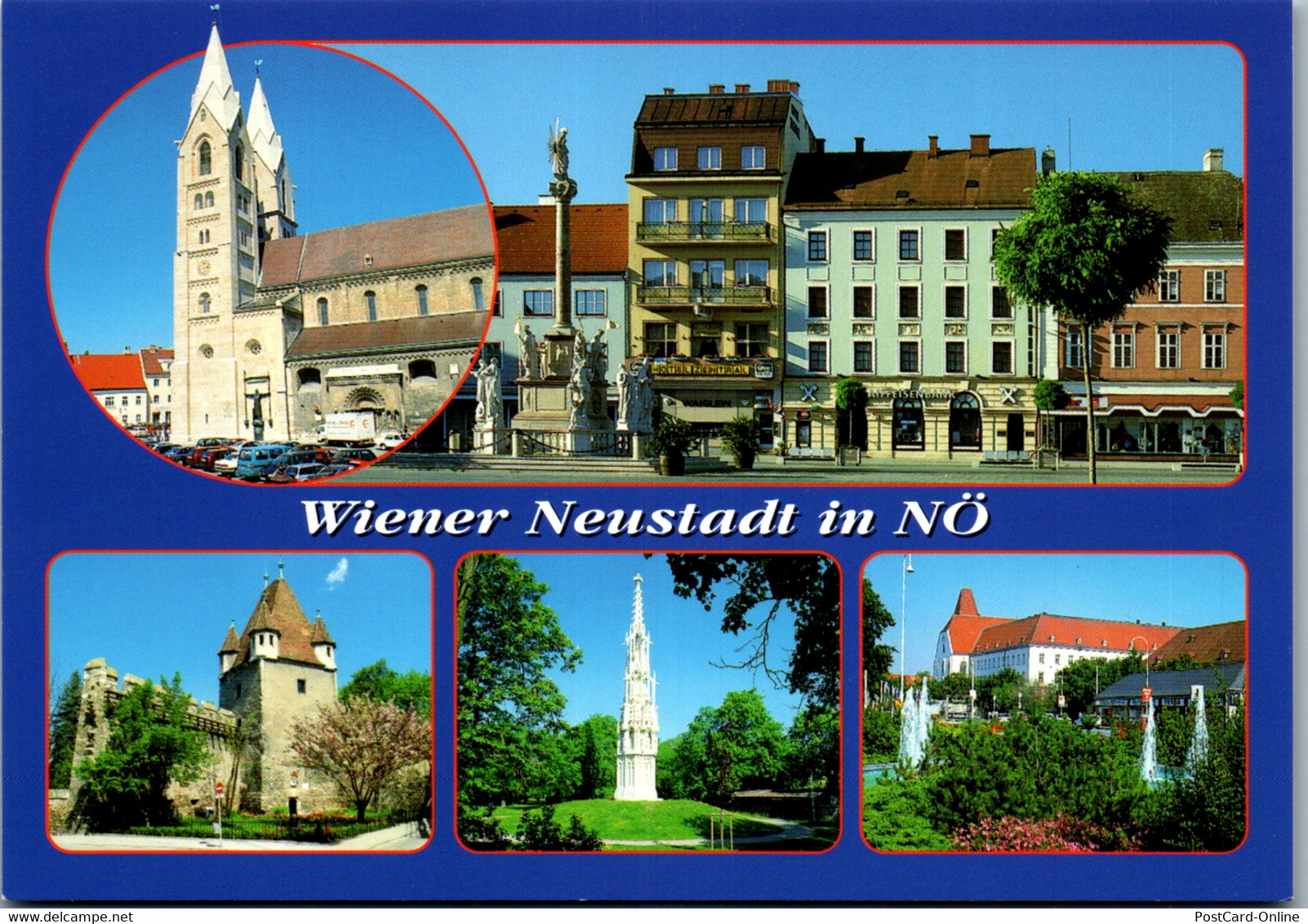 36937 - Niederösterreich - Wiener Neustadt , Dom , Hauptplatz , Reckturm , Spinnerin Am Kreuz , Militärakademie Milak - - Wiener Neustadt