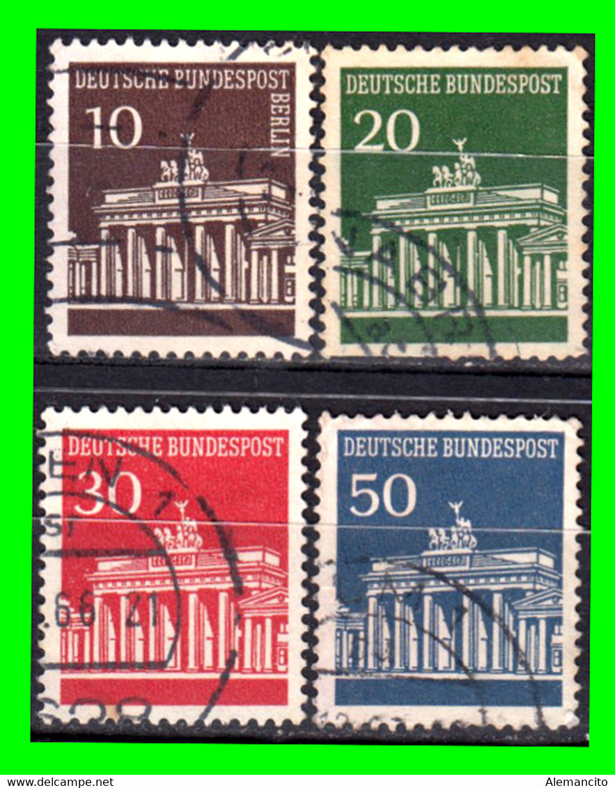 ALEMANIA - (GERMANY) – ( BERLIN SELLOS AÑO 1966 “ LA PUERTA DE BRANDEMBURGO“.-) - Gebraucht