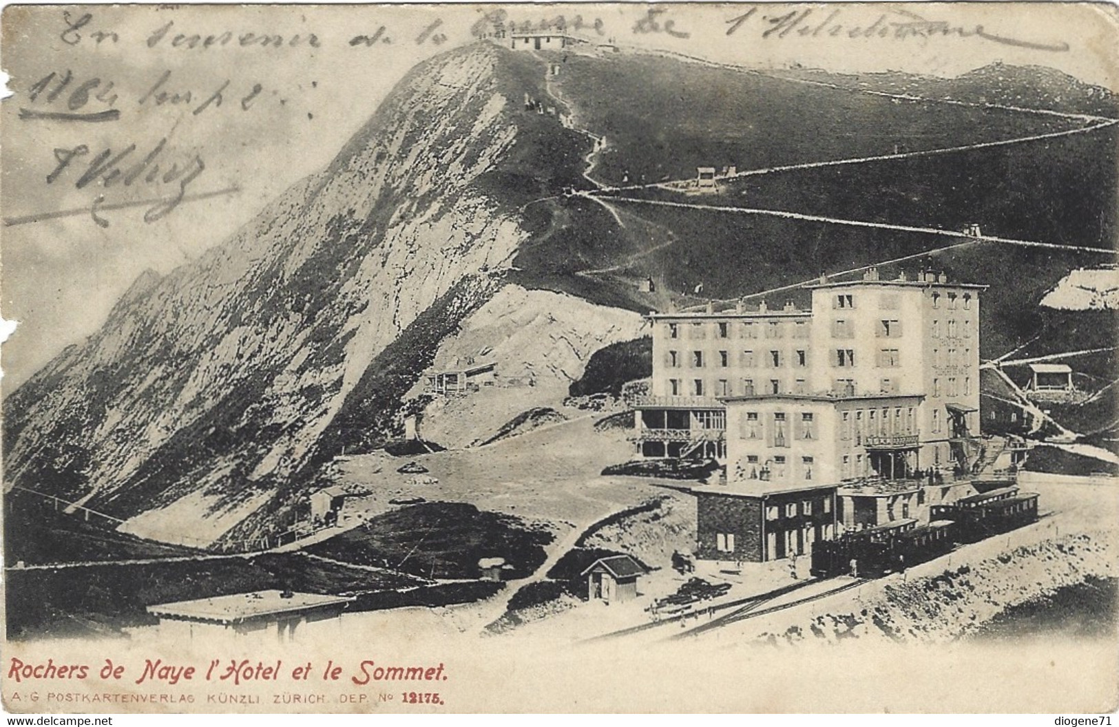 Rochers De Naye L'Hôtel Et Le Sommet - Roche