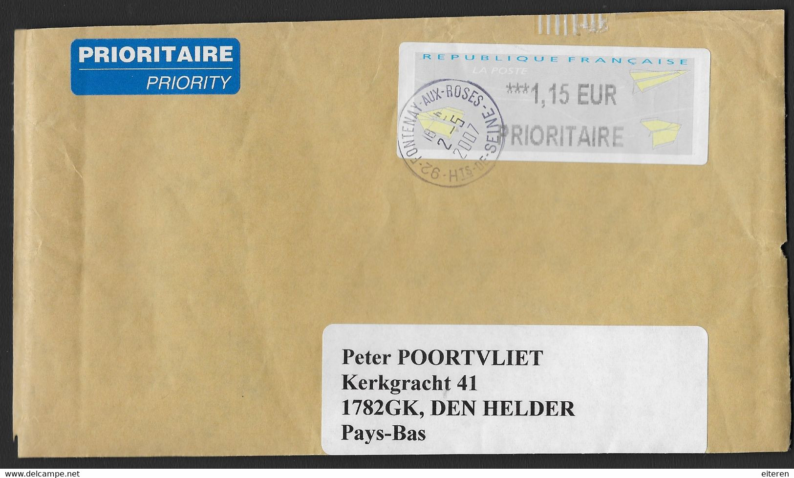 LISA - 2007 - Partie D'une Enveloppe - 2000 Type « Avions En Papier »