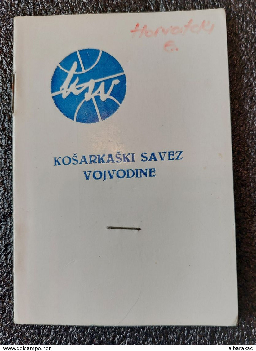Basketball Union Vojvodina , ID Card With Photo - Bekleidung, Souvenirs Und Sonstige