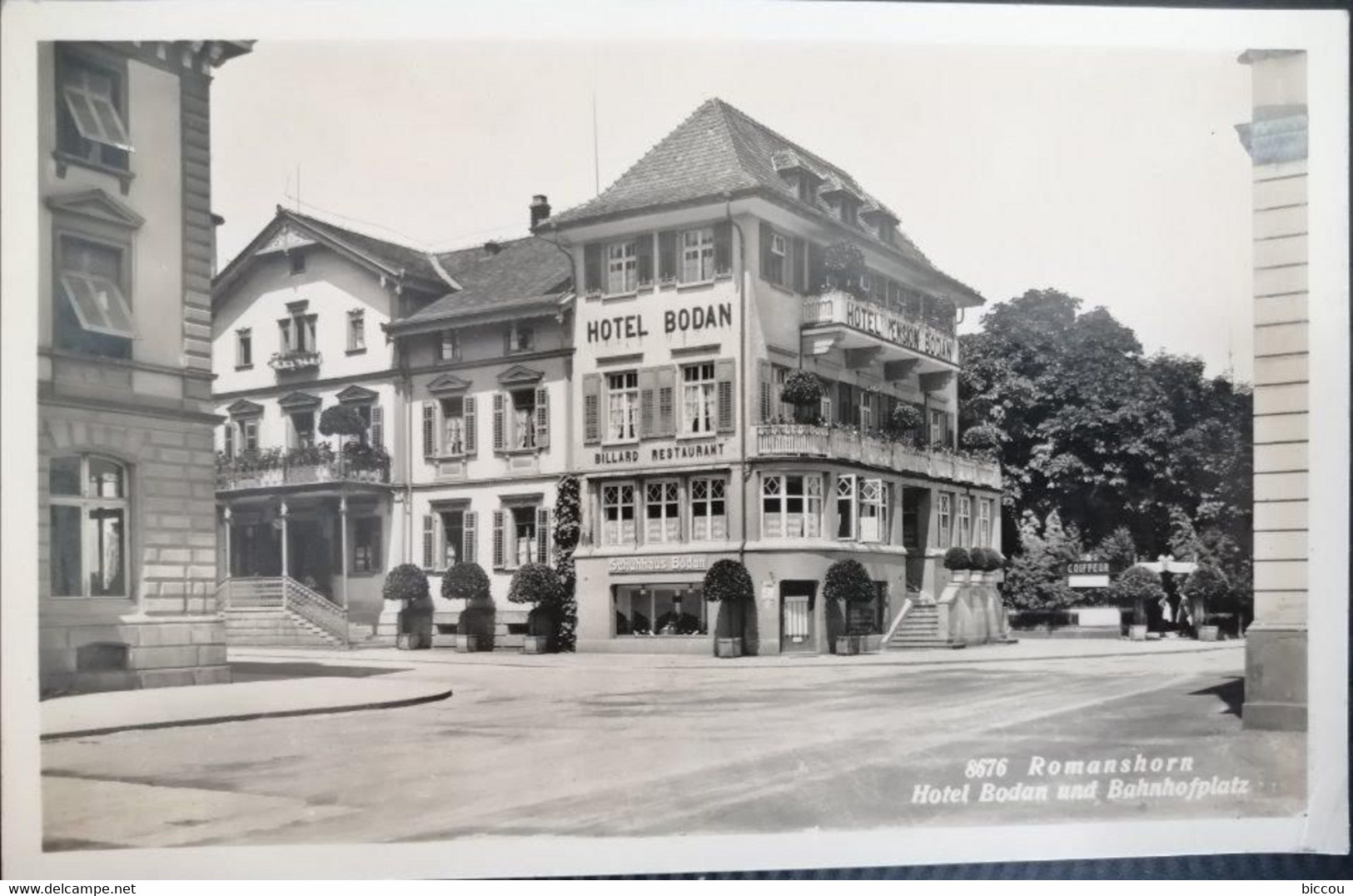 Cp ROMANSHORN - Hotel Bodan Und Bahnofplatz (billard, Restaurant, Coiffeur) - Romanshorn