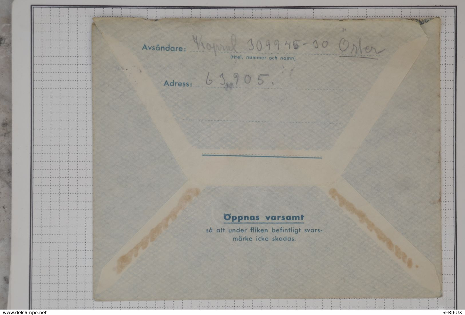 BC1 SVERIGE  BELLE LETTRE FALPOST  1944 MILITARBREV  STOKHOLM + ORBER ++ +AFFRANCH.  INTERESSANT - Militärmarken