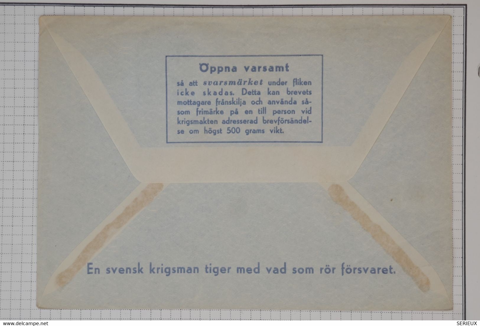 BC1 SVERIGE  BELLE LETTRE FALPOST  1944 MILITARBREV+++   NON VOYAGEE  ++NEUVE + - Militärmarken