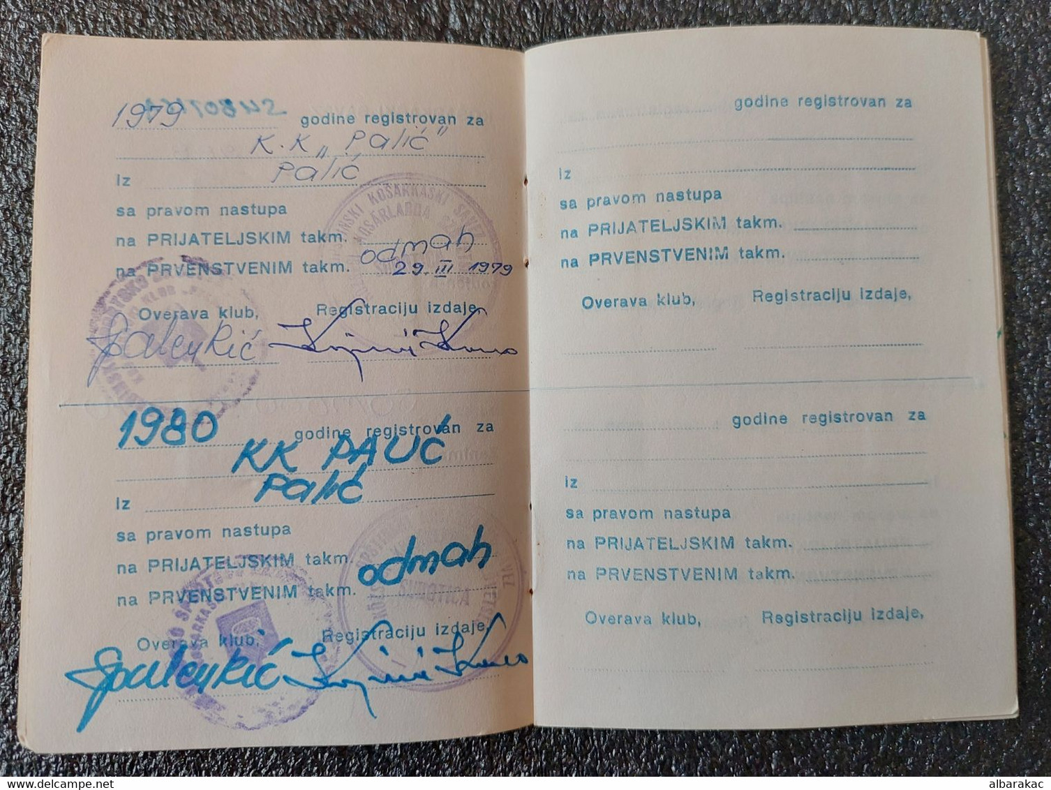 Basketball Union Yugoslavia , ID Card With Photo - Bekleidung, Souvenirs Und Sonstige