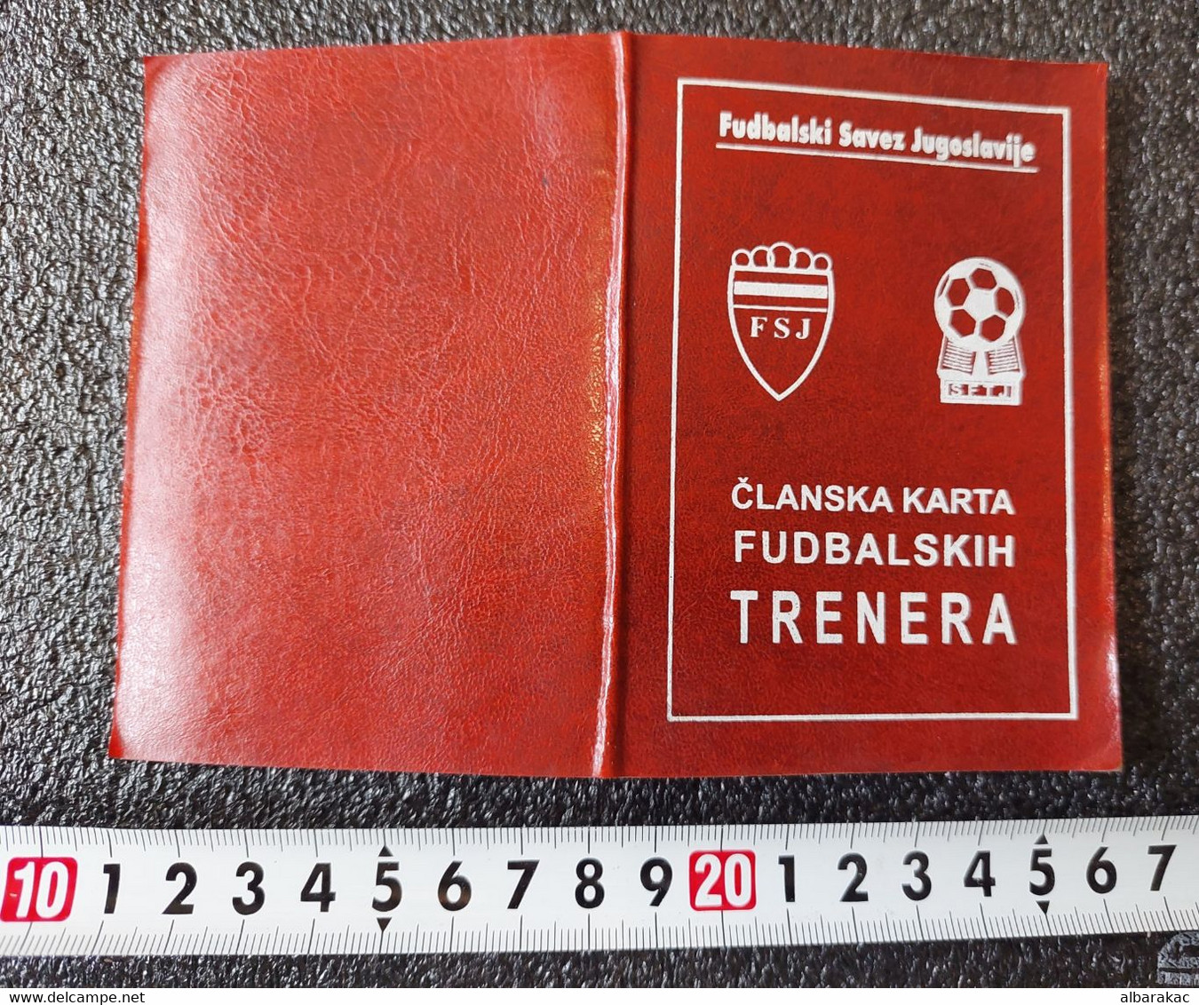 Football Soccer Union Yugoslavia FSY - Vojvodina , MEMBER CARD OF FOOTBALL COACHES - License A UEFA , With Photo - Bekleidung, Souvenirs Und Sonstige