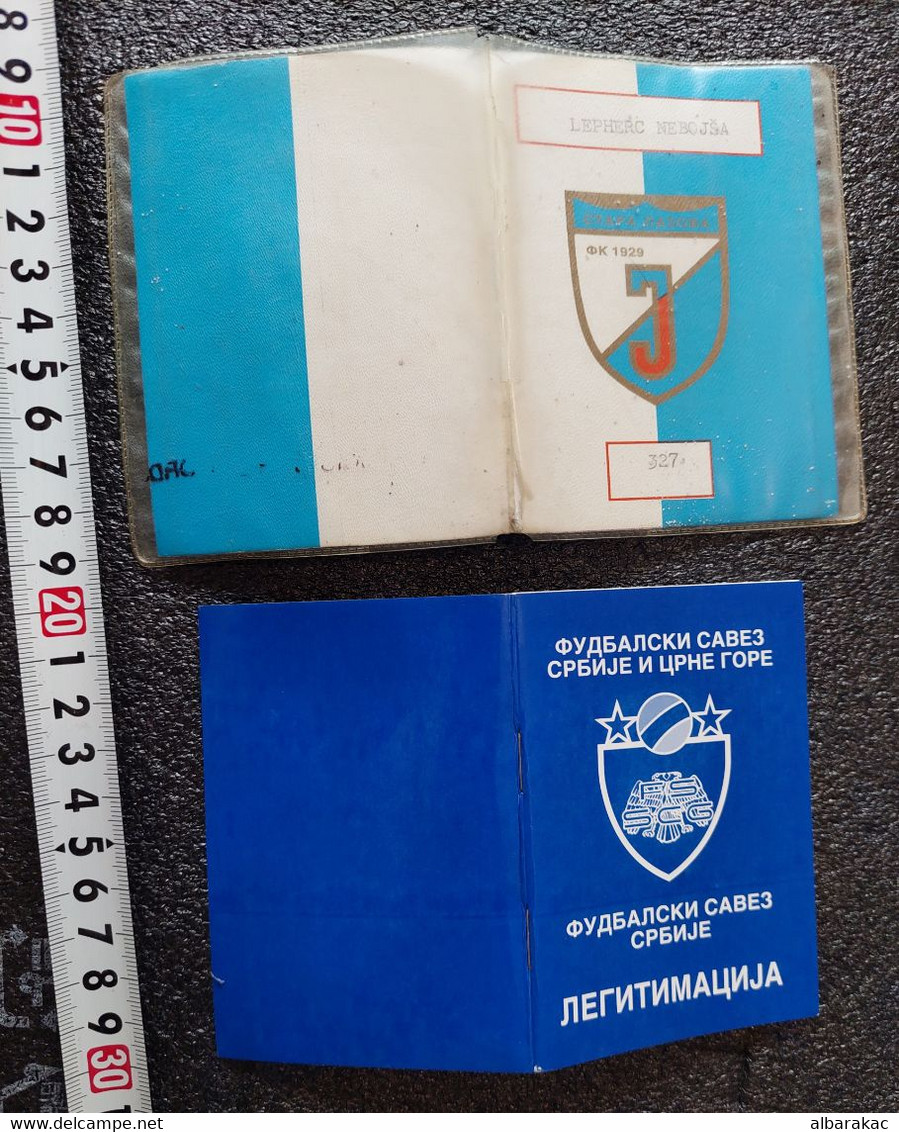 Football Soccer Union SCG - Serbia , Stara Pazova , ID Card With Photo - Uniformes Recordatorios & Misc