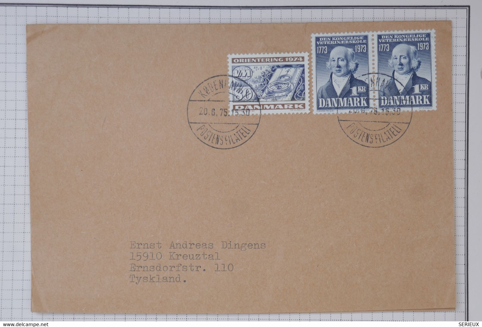 BC1 DANMARK   BELLE LETTRE  1973 COPENHAGUE  A TYSKLAND++  +AFFRANCH. PLAISANT - Storia Postale