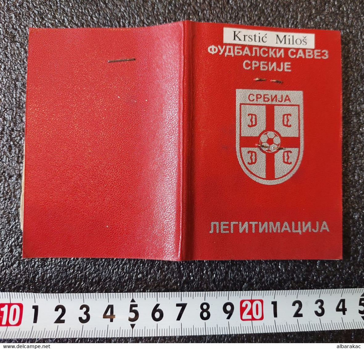 Football Soccer Union Serbia , Nis - ID Card With Photo - Abbigliamento, Souvenirs & Varie