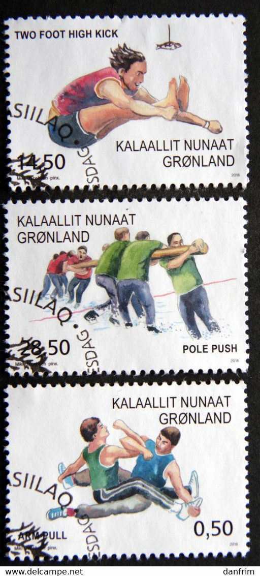 GREENLAND 2018 SPORT  Minr.775-777A   ( Lot H 61) - Used Stamps
