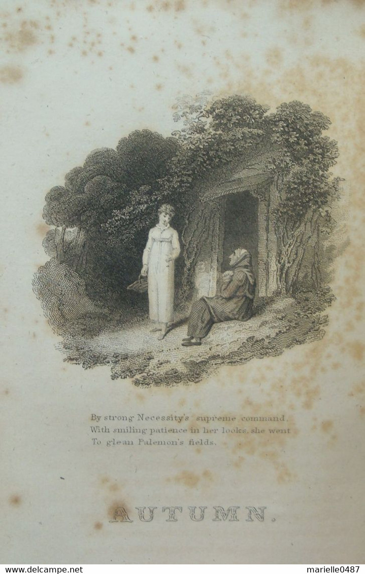 James Thomson - The Seasons. Reliure Plein Veau Rouge à Longs Grains - 1800-1849