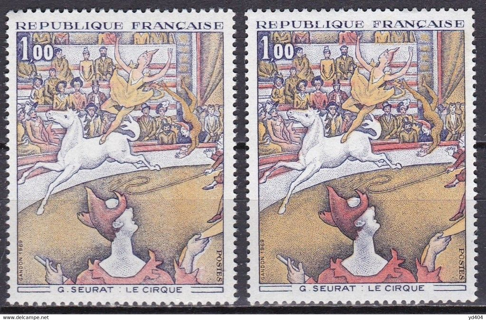 FR7497- FRANCE – 1969 – G. SEURAT - Y&T # 1588A/Aa MNH 40 € - Ungebraucht