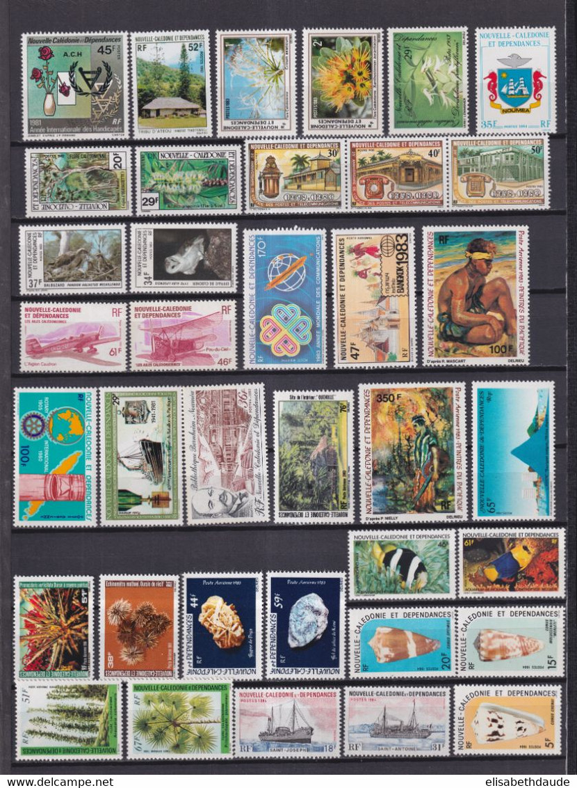 CALEDONIE - 1980/1989 - COLLECTION 4 PAGES ! ** MNH - COTE YVERT 2017 = 380 EUR - Nuovi