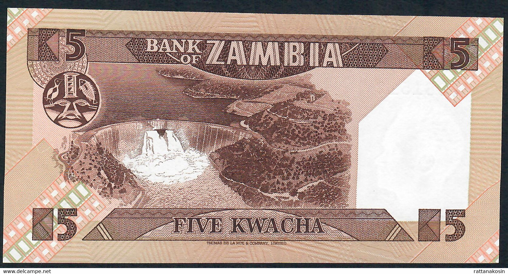 ZAMBIA  P25a 5 KWACHA 1980  #3/C   Signature 5      UNC. - Zambie