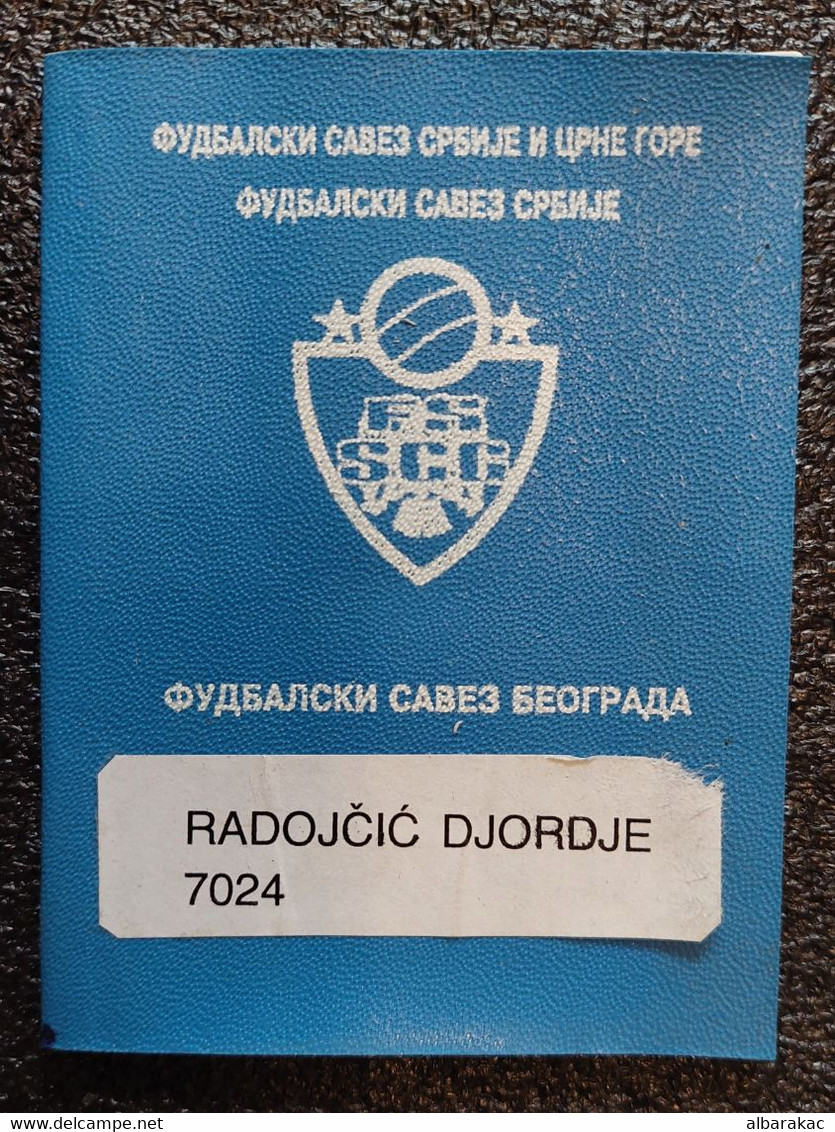 Football Soccer Union SCG Serbia , Beograd - ID Card With Additional Stamp 2007 , And Photo - Abbigliamento, Souvenirs & Varie