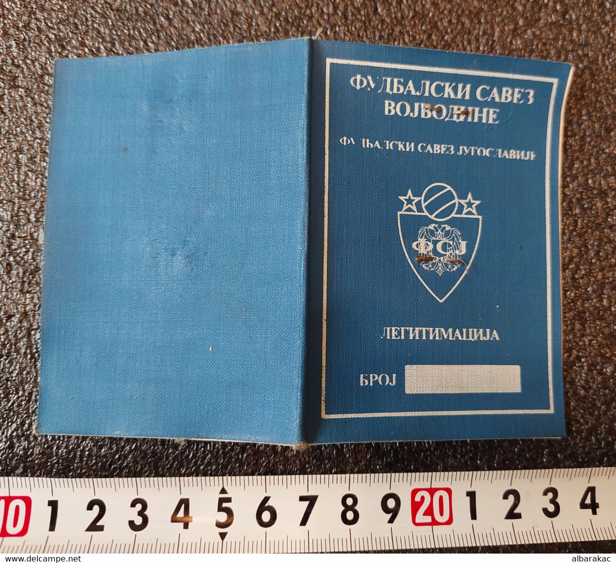 Football Soccer Union Yugoslavia Vojvodina ,Subotica Palic - ID Card With Photo - Habillement, Souvenirs & Autres