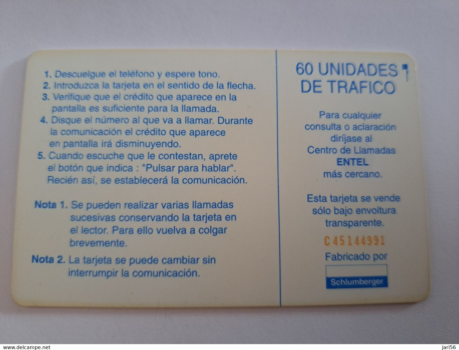 CHILI   CHIP 60UNITS   CARD / RE CERRO CARACOL    USED CARD     ** 10698 ** - Chile