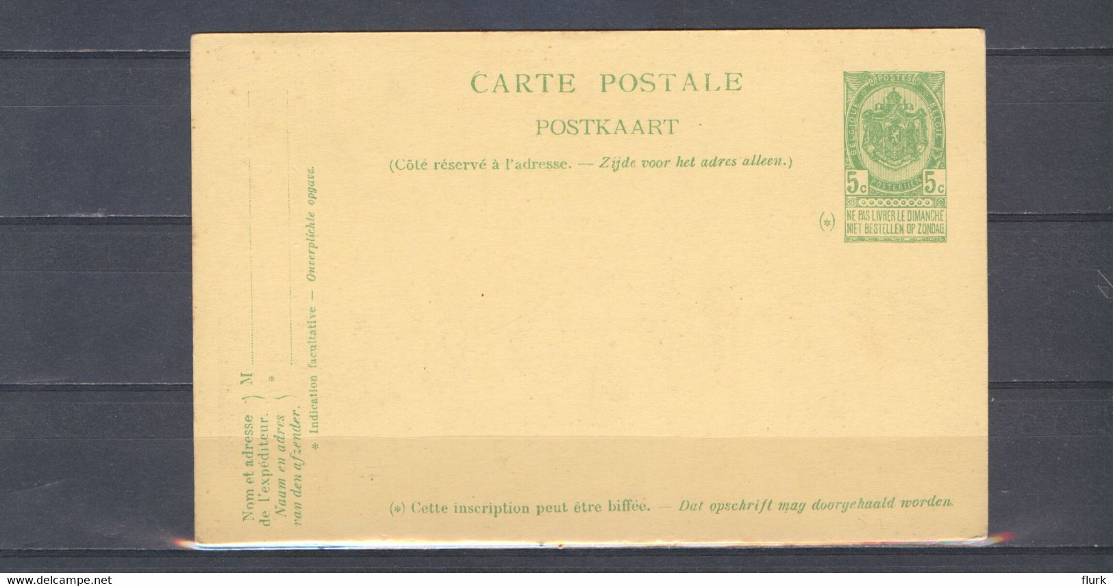 België Pakketbootkaart 5.1 Princesse Elisabeth XX Cote €7 Perfect (2 Scans) - Bootkaarten