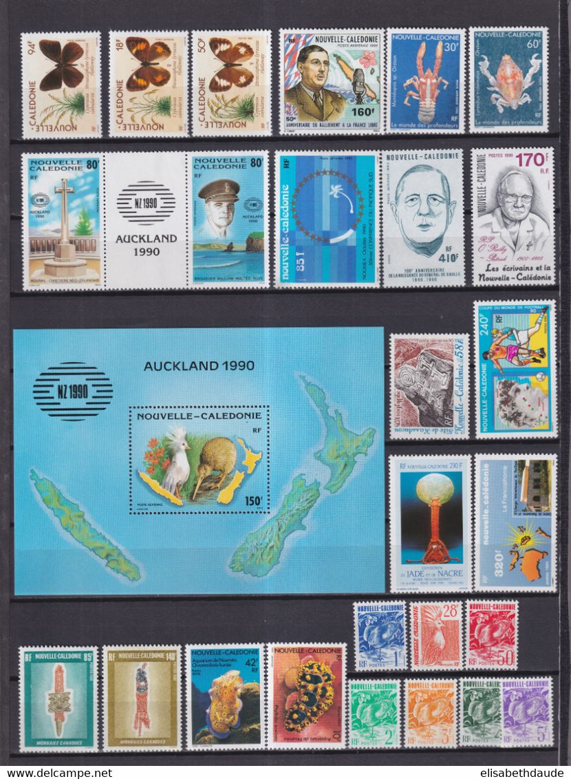 CALEDONIE - 1990/92 - COLLECTION 2 PAGES ! ** MNH - COTE YVERT 2017 = 106.1 EUR - Ongebruikt
