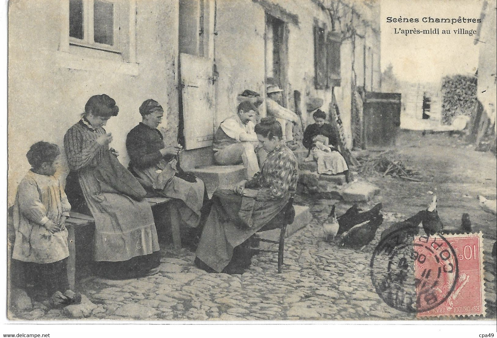 19  SCENES CHAMPETRES L' APRES - MIDI AU VILLAGE - Sonstige & Ohne Zuordnung