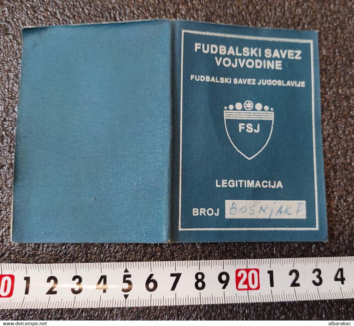 Football Soccer Union Yugoslavia Vojvodina ,Subotica Palic - ID Card With Photo - Habillement, Souvenirs & Autres